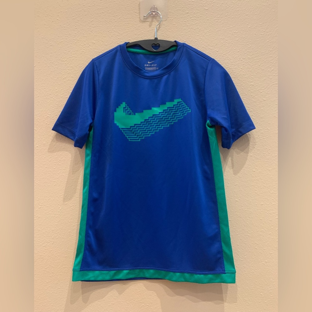 Nike Kids Blue & Green Athletic Shirt. Size L. NWT